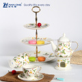 Englisch-Stil Tee-Sets Knochen China Nachmittag Teetasse und Topf